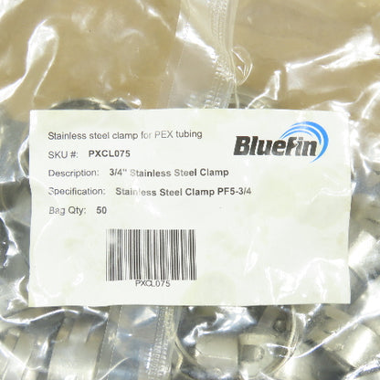Bluefin PXCL075 3/4" Stainless Steel Clamp For Pex Tubing PF5-3/4 Box Of 1400