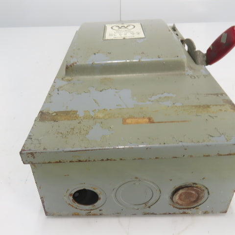 Westinghouse HF362 60A Fusible Heavy Duty Safety Disconnect Switch 600VAC