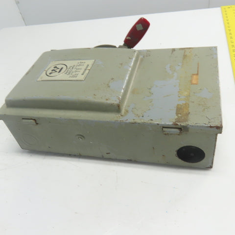 Westinghouse HF362 60A Fusible Heavy Duty Safety Disconnect Switch 600VAC