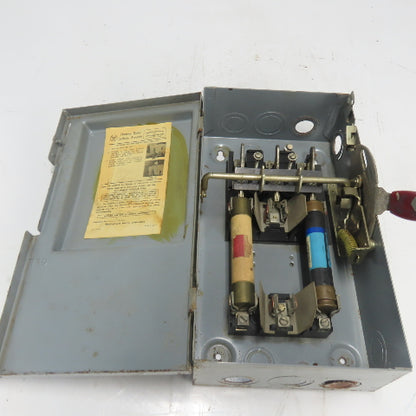 Westinghouse HF362 60A Fusible Heavy Duty Safety Disconnect Switch 600VAC
