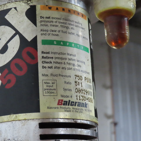 240 Gallon Vertical Oval Oil Fuel Tank W/ Balcrank Air Pump 5:1 Mod 1130-001