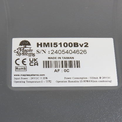Maple Systems HMI5100Bv2 10.1" HMI Operator Display Screen 24VDC (Clean)