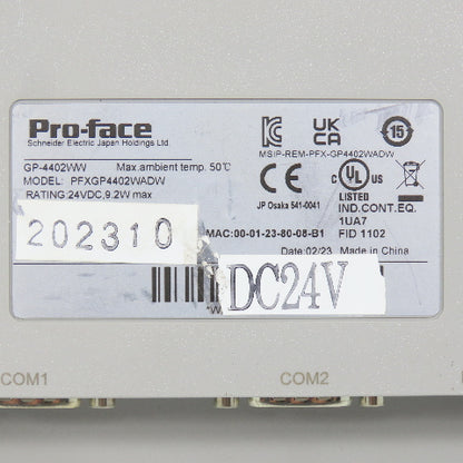 Schneider GP-4402WW Pro-Face PFXGP4402WADW Operator Interface HMI Display 24VDC