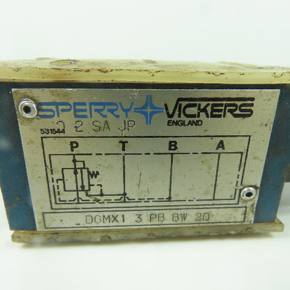 Vickers DGMX1 3 PB BW 20 Sperry Pressure Reducing Hydraulic Valve