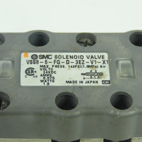 SMC VSS8-6-FG-D-3EZ-V1-X1 5/2 Position Pneumatic Solenoid Valve Detent 24VDC