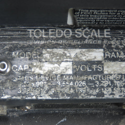 Toledo Scale Model 8142 Operator Control Panel 120V