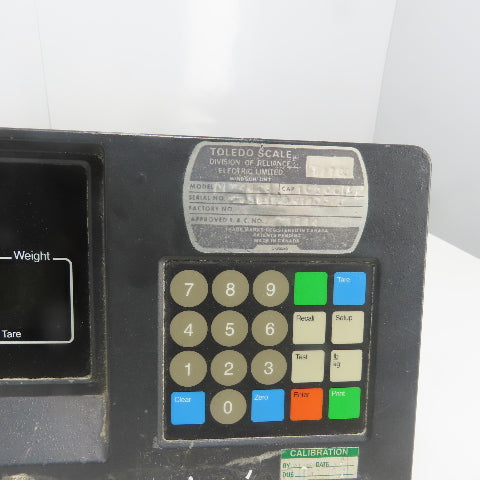 Toledo Scale Model 8142 Operator Control Panel 120V