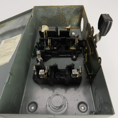 Square D D-223N 100A Fusible Safety Disconnect Switch 240VAC 2-Pole Type 1 Enc.