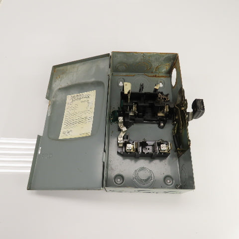 Square D D-223N 100A Fusible Safety Disconnect Switch 240VAC 2-Pole Type 1 Enc.