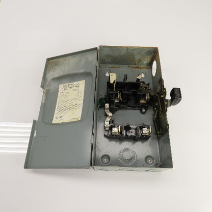 Square D D-223N 100A Fusible Safety Disconnect Switch 240VAC 2-Pole Type 1 Enc.