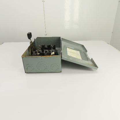 Square D D-223N 100A Fusible Safety Disconnect Switch 240VAC 2-Pole Type 1 Enc.