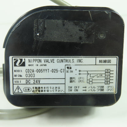 Nippon Valve Controls CD2A-005YYT-025-C7 Pneumatic Valve 24VDC Coil