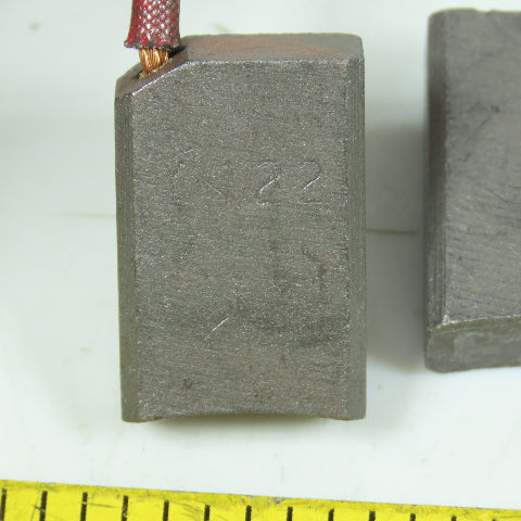 Y122 Electric Motor Carbon Brushes 1-1/8" L x 3/4" W x 3/8" Thick Lot Of 10
