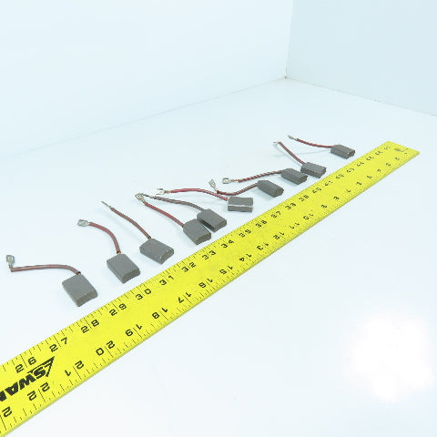 Y122 Electric Motor Carbon Brushes 1-1/8" L x 3/4" W x 3/8" Thick Lot Of 10