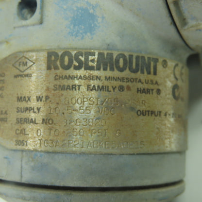 Rosemount TG3A2B21AB4E5A0215 Pressure Transmitter 4-20mA 800PSI 10.5-55VDC