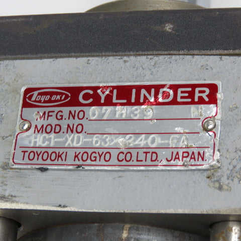 Toyooki HC1-XD-63x240-FA 63mm Bore 240mm Stroke Hydraulic Cylinder