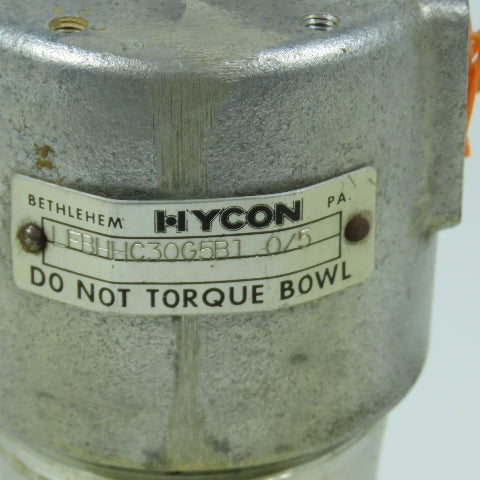 Hycon LFBHHC30G5B1.0/5 Filter Head & Bowl Assembly 1/2"