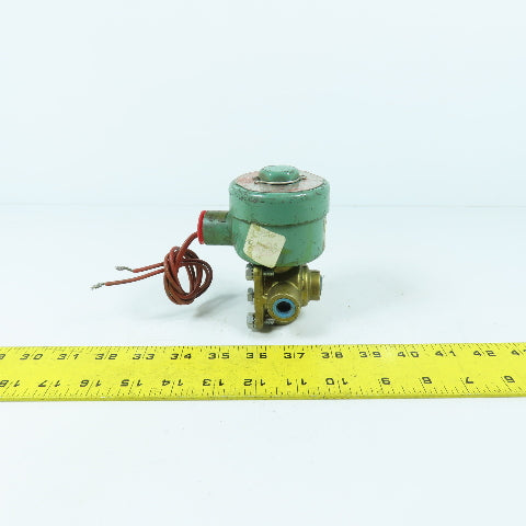 Asco 8342B2 1/4" 125PSI 3-Way Solenoid Valve Air Gas Water Oil 120V Coil