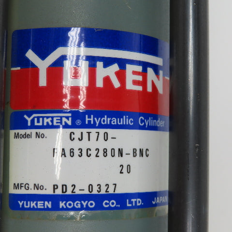 Yuken CJT70-FA63C280N 63mm Bore 280mm Stroke Double Acting Hydraulic Cylinder
