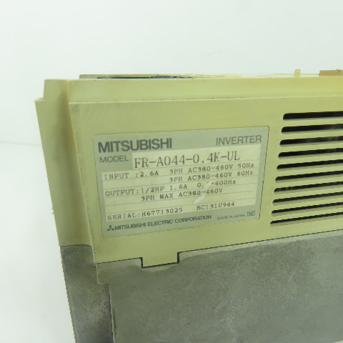 Mitsubishi FR-A044-0.4K-UL 1/2HP Inverter Drive 380-460V 3PH 50/60Hz