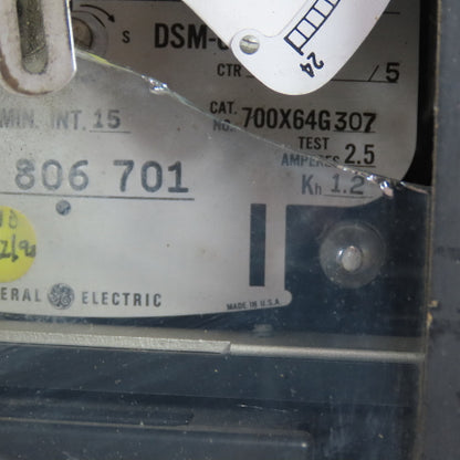 General Electric 700X64G307 Class 10 Kilowatthours Meter 120V 3PH (Broken Glass)