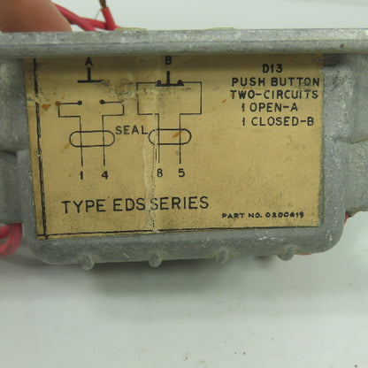 Crouse-Hinds 0200619 Pushbutton Enclosure 600VAC