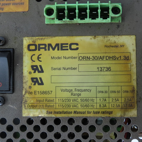 Orion ORN-30/AFDHSv1.3d Ormec Motion Controller Chassis Base