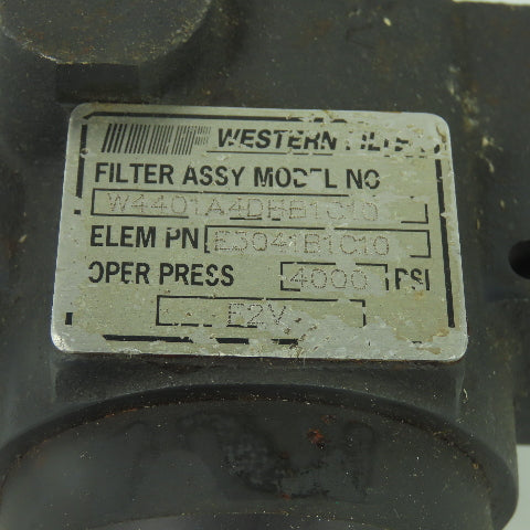 Western Filter W4401A4DHB1C10 Filter Housing Assembly 4000PSI