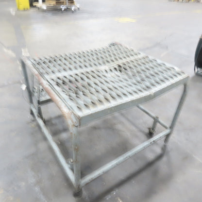 Cotterman 2-Step Steel Rolling Ladder Steps 24" Wide 20" Tall