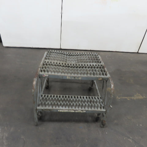 Cotterman 2-Step Steel Rolling Ladder Steps 24" Wide 20" Tall