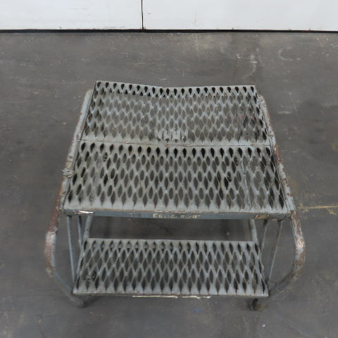 Cotterman 2-Step Steel Rolling Ladder Steps 24" Wide 20" Tall