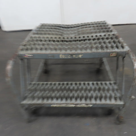 Cotterman 2-Step Steel Rolling Ladder Steps 24" Wide 20" Tall