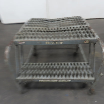 Cotterman 2-Step Steel Rolling Ladder Steps 24" Wide 20" Tall