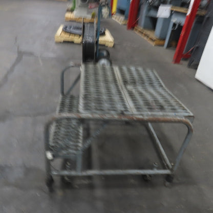 Cotterman 2-Step Steel Rolling Ladder Steps 24" Wide 20" Tall
