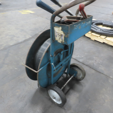 5/8" Plastic Banding Strapping Dispenser Cart W/ (2)Tensioner & Crimper
