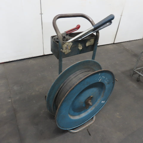 5/8" Plastic Banding Strapping Dispenser Cart W/ (2)Tensioner & Crimper