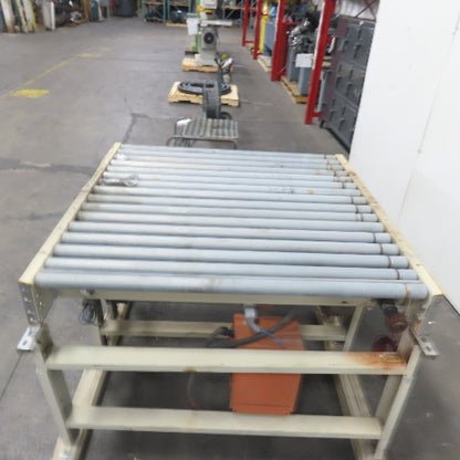 ACS 51" x 48" 2-Section Power Roller Conveyor 3Ph 230/460V 48"BF 60FPM