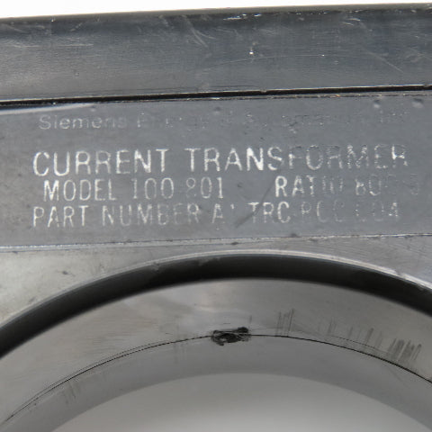 Siemens A1-TRC-ROC-004 100-801 800:5A Ratio Current Transformer 600V 50-400Hz