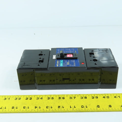 Mitsubishi NF100-CS 100A 3-Pole Circuit Breaker 600VAC W/ Covers