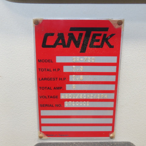 CanTek SR-750 7.5HP Pneumatic Overarm Pin Router 3Ph 460V 29-1/2" Throat