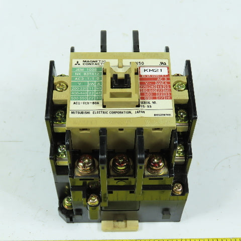 Mitsubishi S-K50 Magnetic Contactor 50A 3-Pole 200-240V Coil