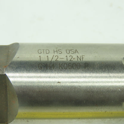 GTD 1-1/2"-12 NF Straight 6-Flute Taper Tap G H4 6-7/16" OAL