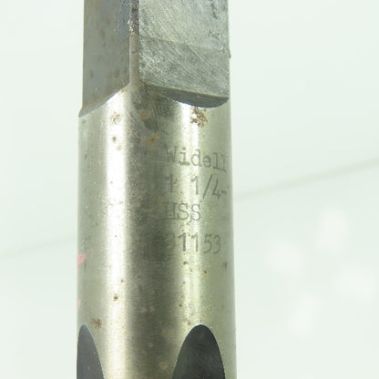 Widell 1-1/4"-10 +.005 Straight 4-Flute Taper Tap HSS 5-7/8" OAL