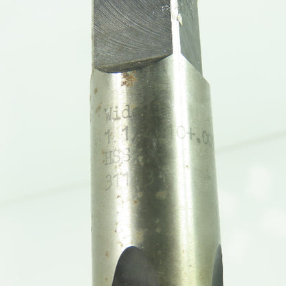 Widell 1-1/4"-10 +.005 Straight 4-Flute Taper Tap HSS 5-7/8" OAL