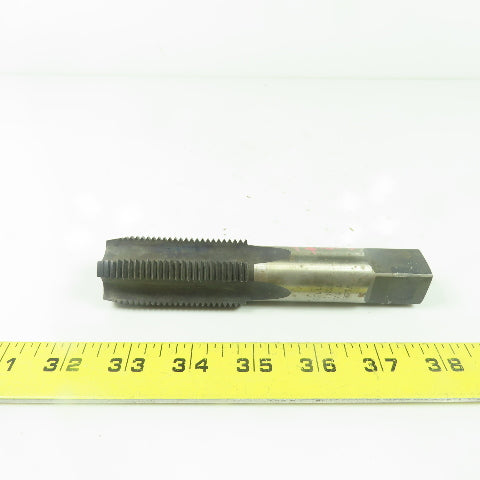 Widell 1-1/4"-10 +.005 Straight 4-Flute Taper Tap HSS 5-7/8" OAL