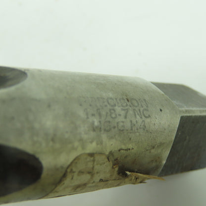 Precision 1-1/8"-7 NC Straight 4-Flute Taper Tap HS-G-H4 5-1/2" OAL