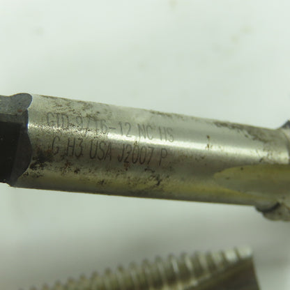 GTD 9/16"-12 NC Straight 3-Flute Taper Tap HS G H3 3-9/16" OAL Lot of 2