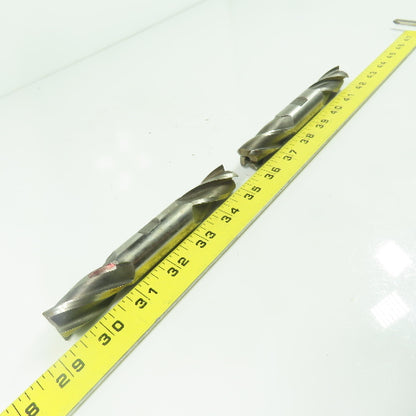 Weldon 7/8" 4-Flute Spiral Square Double Ended End Mill AA28-6 Lot Of 2