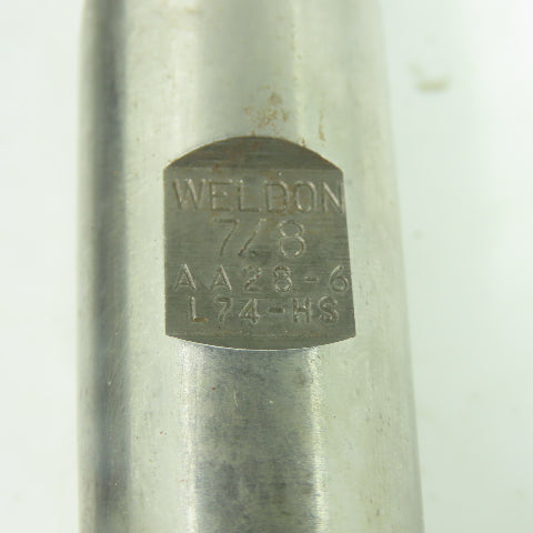 Weldon 7/8" 4-Flute Spiral Square Double Ended End Mill AA28-6 Lot Of 2