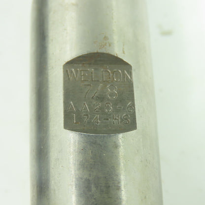 Weldon 7/8" 4-Flute Spiral Square Double Ended End Mill AA28-6 Lot Of 2